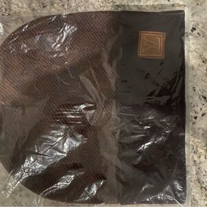 Brown and Black Beanie with Logo